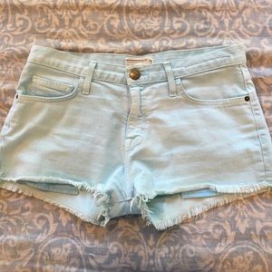 Blue denim shorts