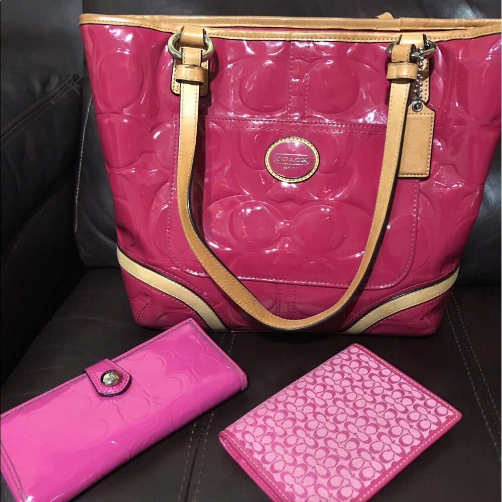 Coach purse with wallet and ID wallet