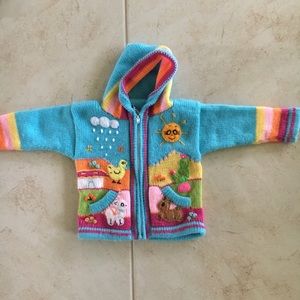 EUC embroidered cardi