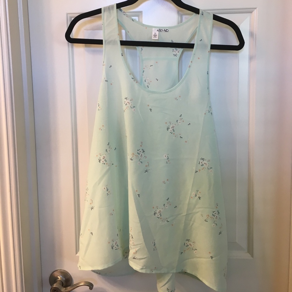 Light green floral top