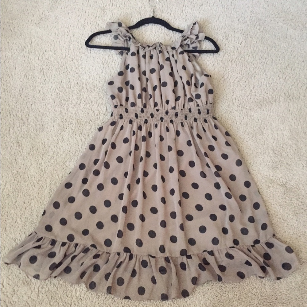 Beige Polka Dot Dress - Picture 2 of 4