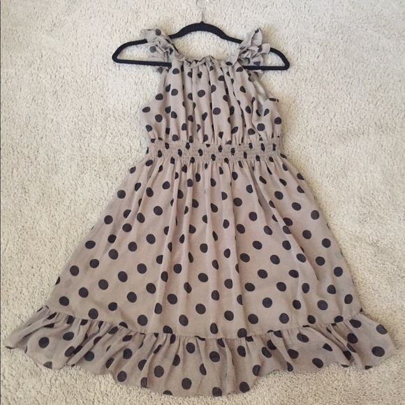 Beige Polka Dot Dress - Picture 2 of 4