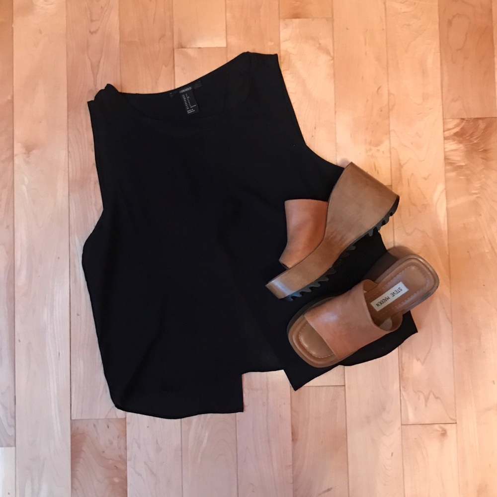 Black Open Back Tank