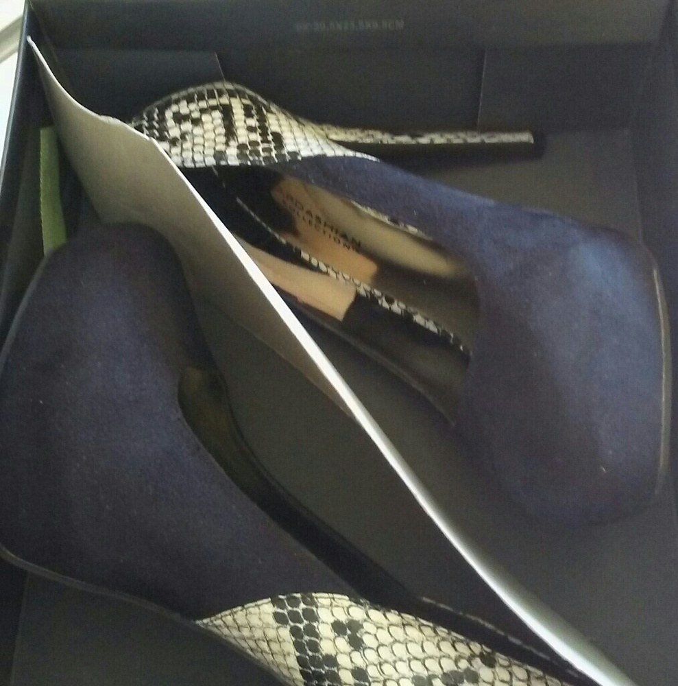 Snake print heels