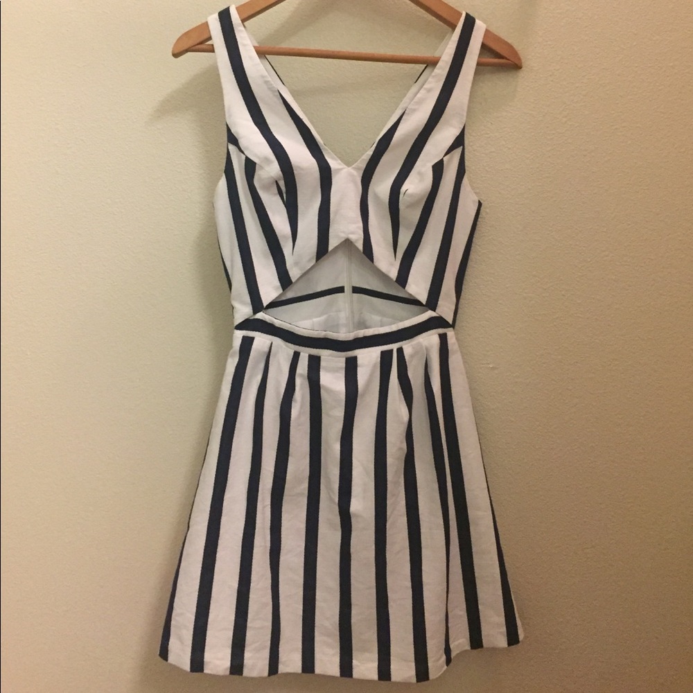 Topshop mini skater dress with cutout