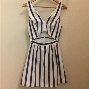 Topshop mini skater dress with cutout