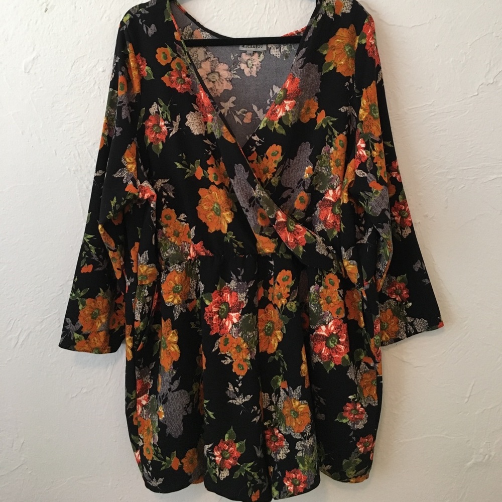 Plus Size Floral Romper