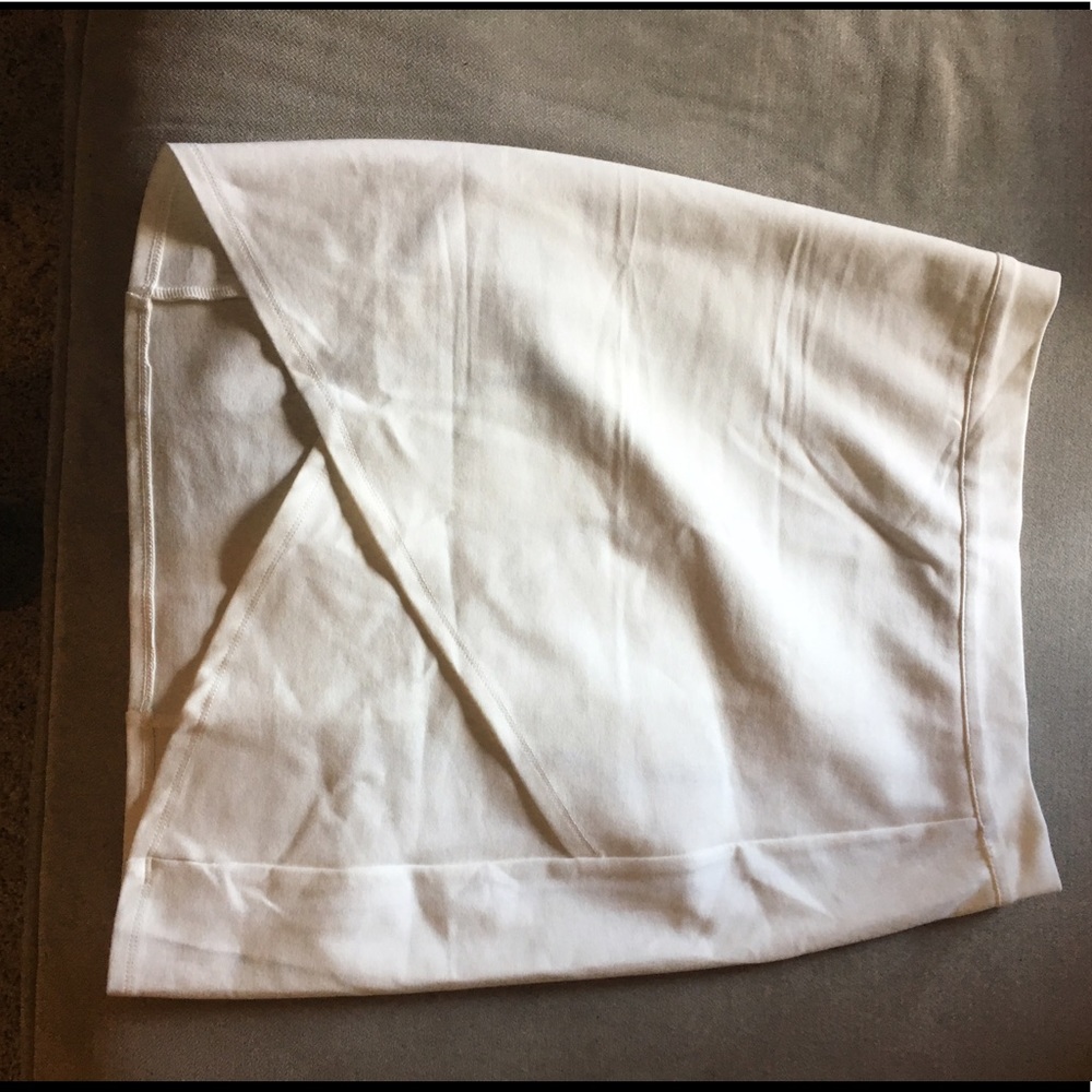 White asymmetrical skirt