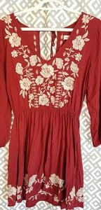 Dark Red Abercrombie & Fitch Dress