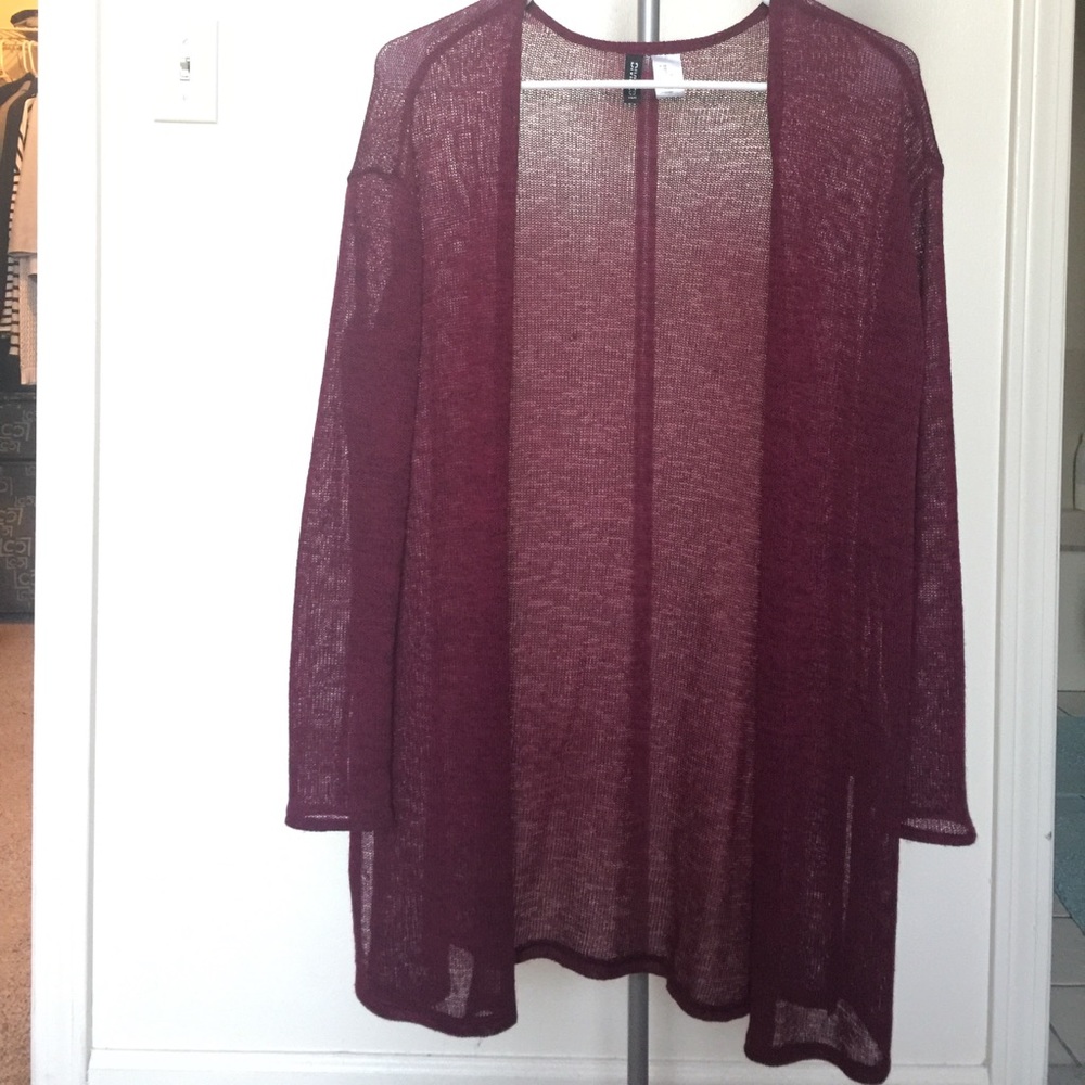 Dark red classy cardigan