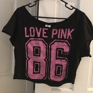 Victoria's Secret PINK off the shoulder crop top