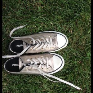 Silver Kids Converse