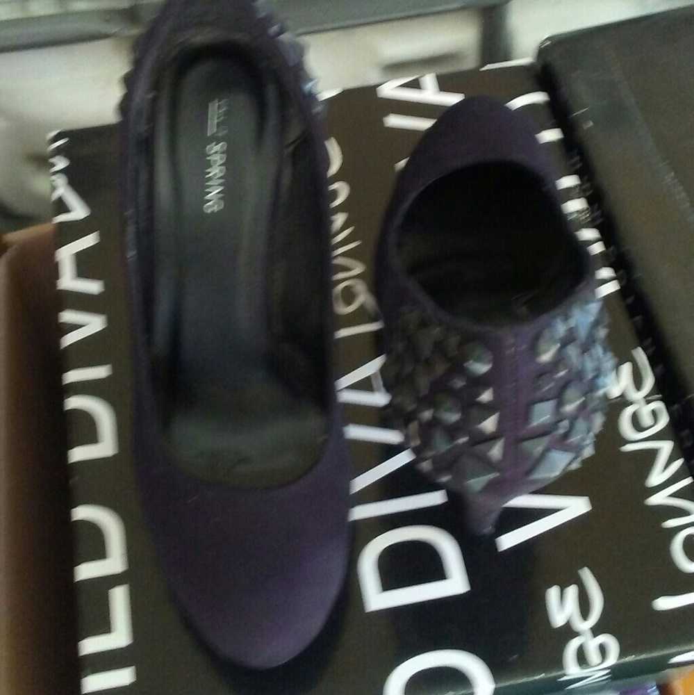 Studded black heels