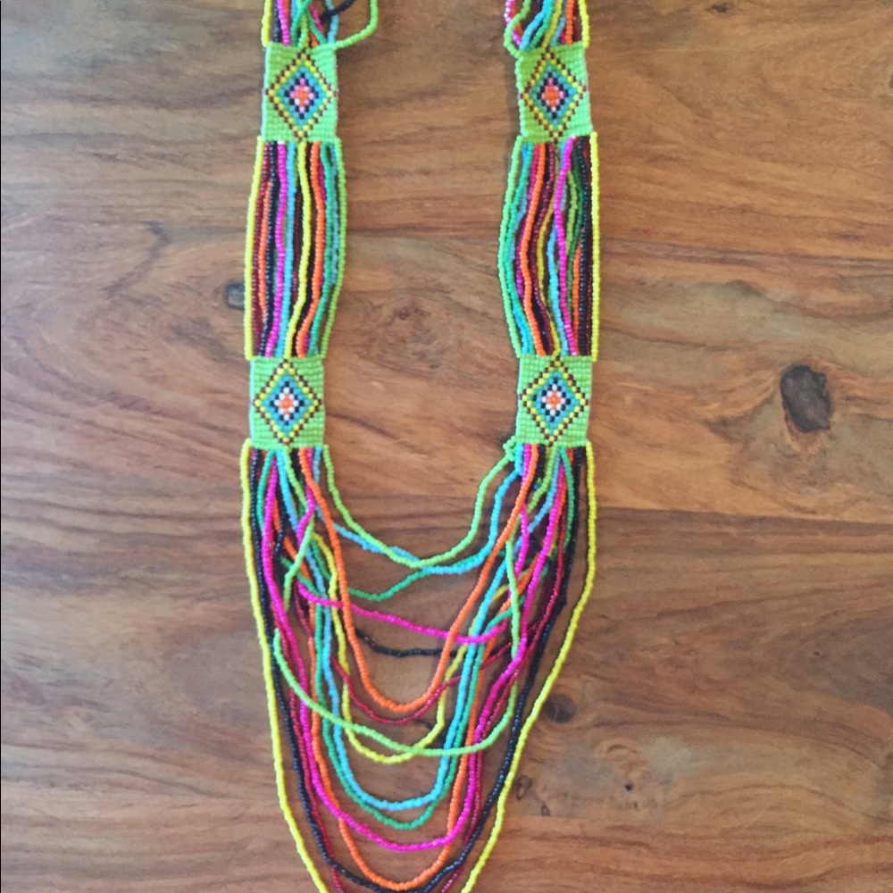 Aldo beaded multi color Native American necklace