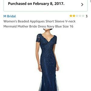 Navy blue gown