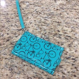 Pretty Blue/Teal Cell Phone Holder/Wallet