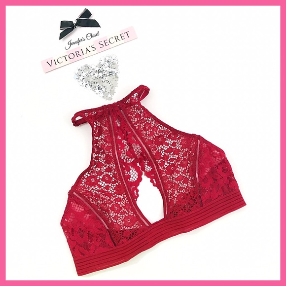 🎉HP•Victoria's Secret• Keyhole high neck bralette - Picture 2 of 5