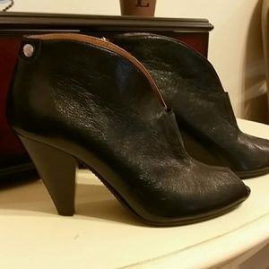 Open toe ankle booties