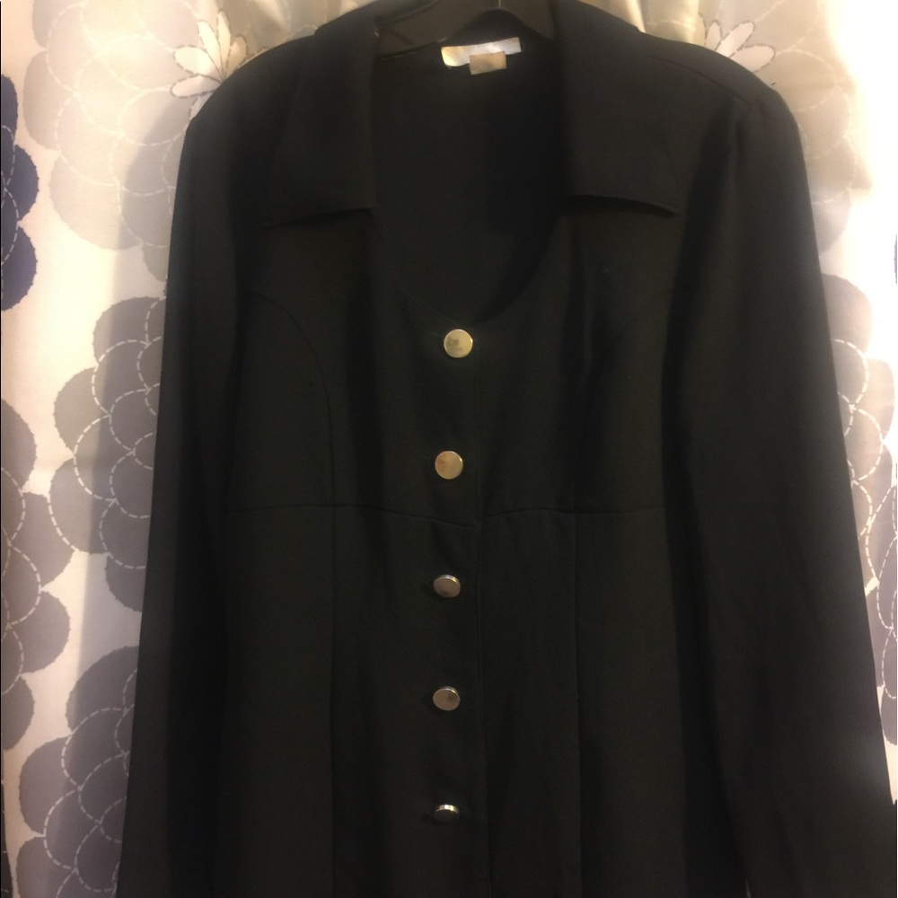 Black long sleeves with gold buttons, Steps,  sz L