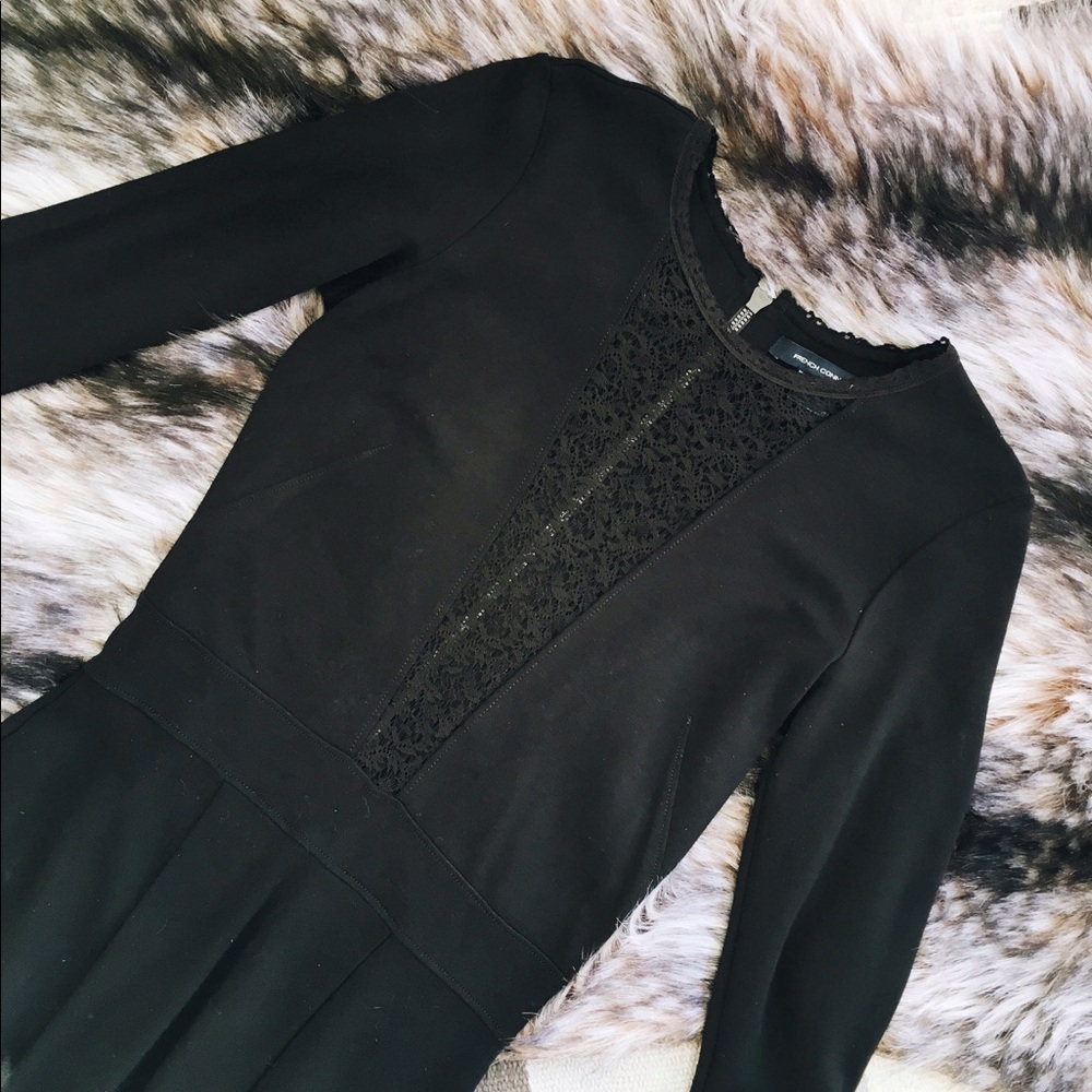 French Connection Lace V-Neck Dress