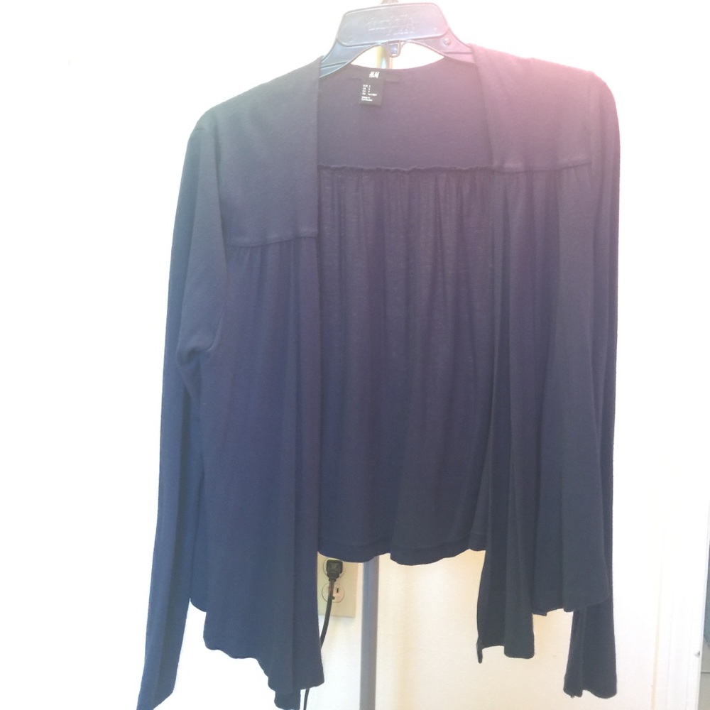 Navy blue flowy cardigan