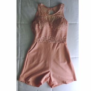 Italian-Made Lace Blush Romper