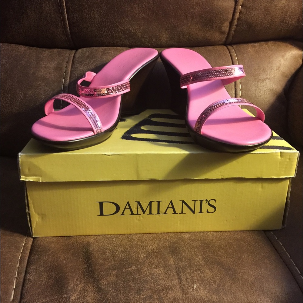 DAMIANI'S Made In Italy size 9 Pink Wedges