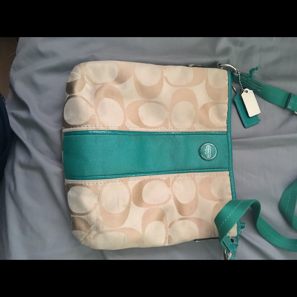 Green coach crossbody