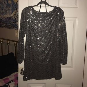 Silver sparkle dress