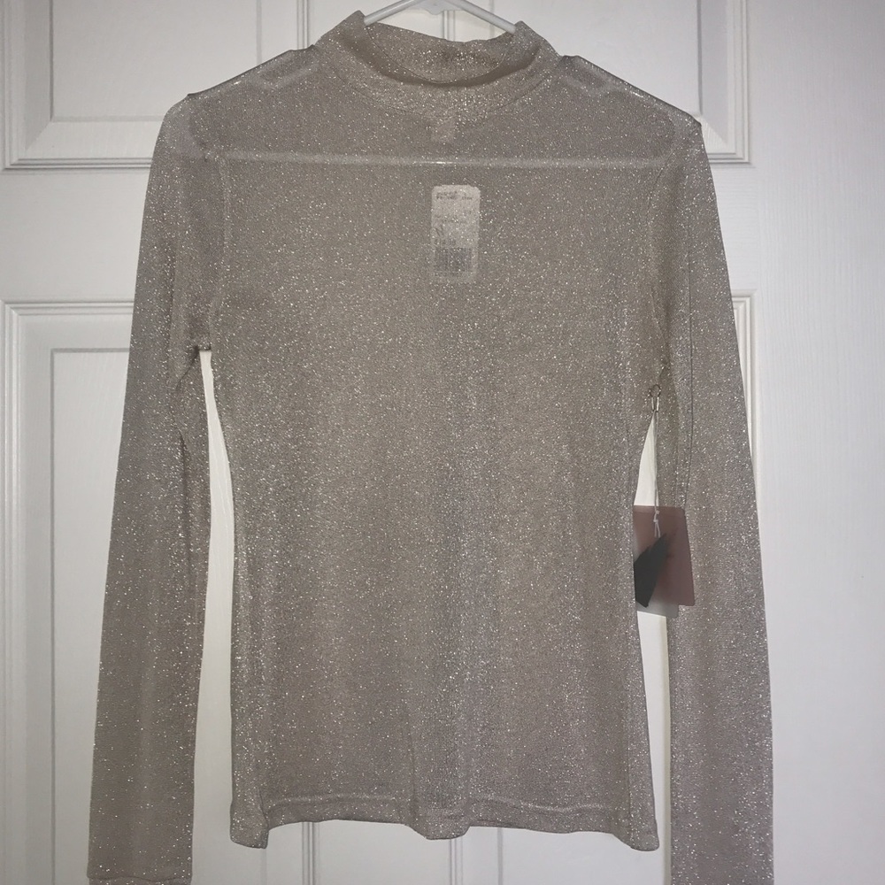 Long Sleeve SeeThrough Sparkle Top