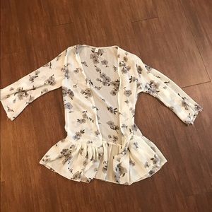 The cutest floral (sorta sheet) kimono!