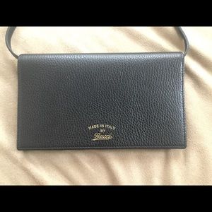 Black Gucci Wallet Clutch Purse