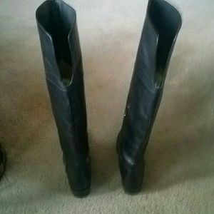 Via Spiga Black Over-the-knee boots