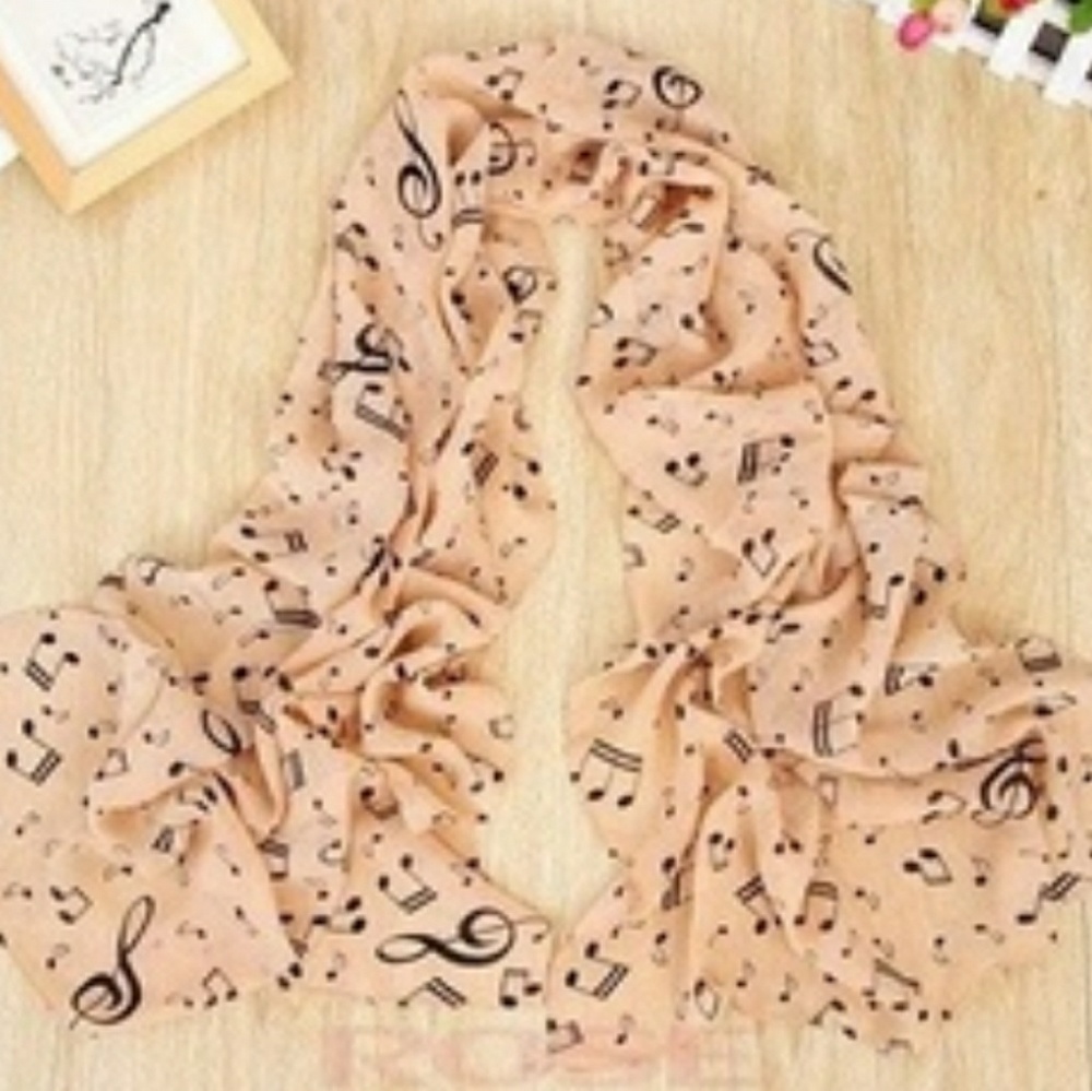 Chiffon Musical Note Scarf