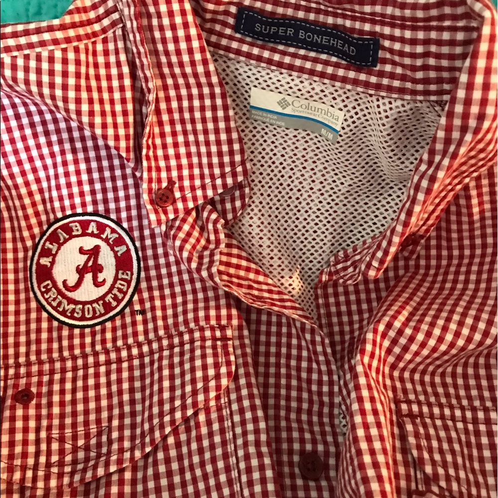 Columbia shirt. Alabama logo.