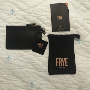 Black Frye Wristlet, Casey Zip Pouch