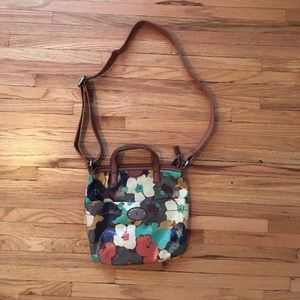 Fossil cross body floral bag