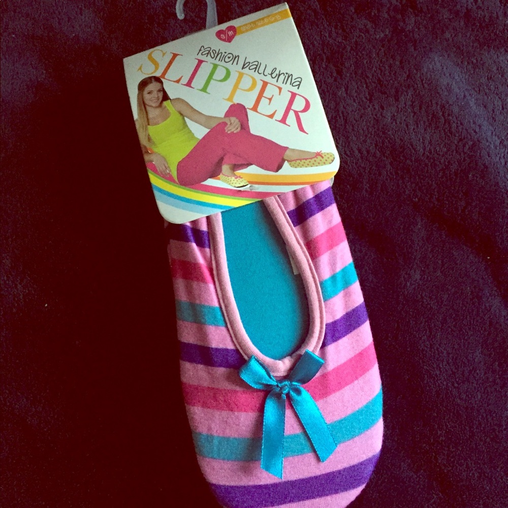Striped Ballerina Slippers