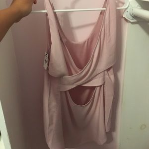 Light pink silk Express tank