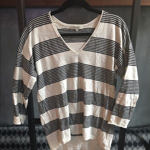 Madewell Striped V-Neck Sweater