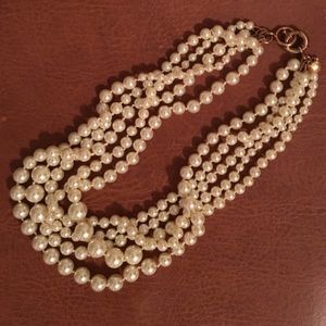 J. Crew Layered Pearl Necklace