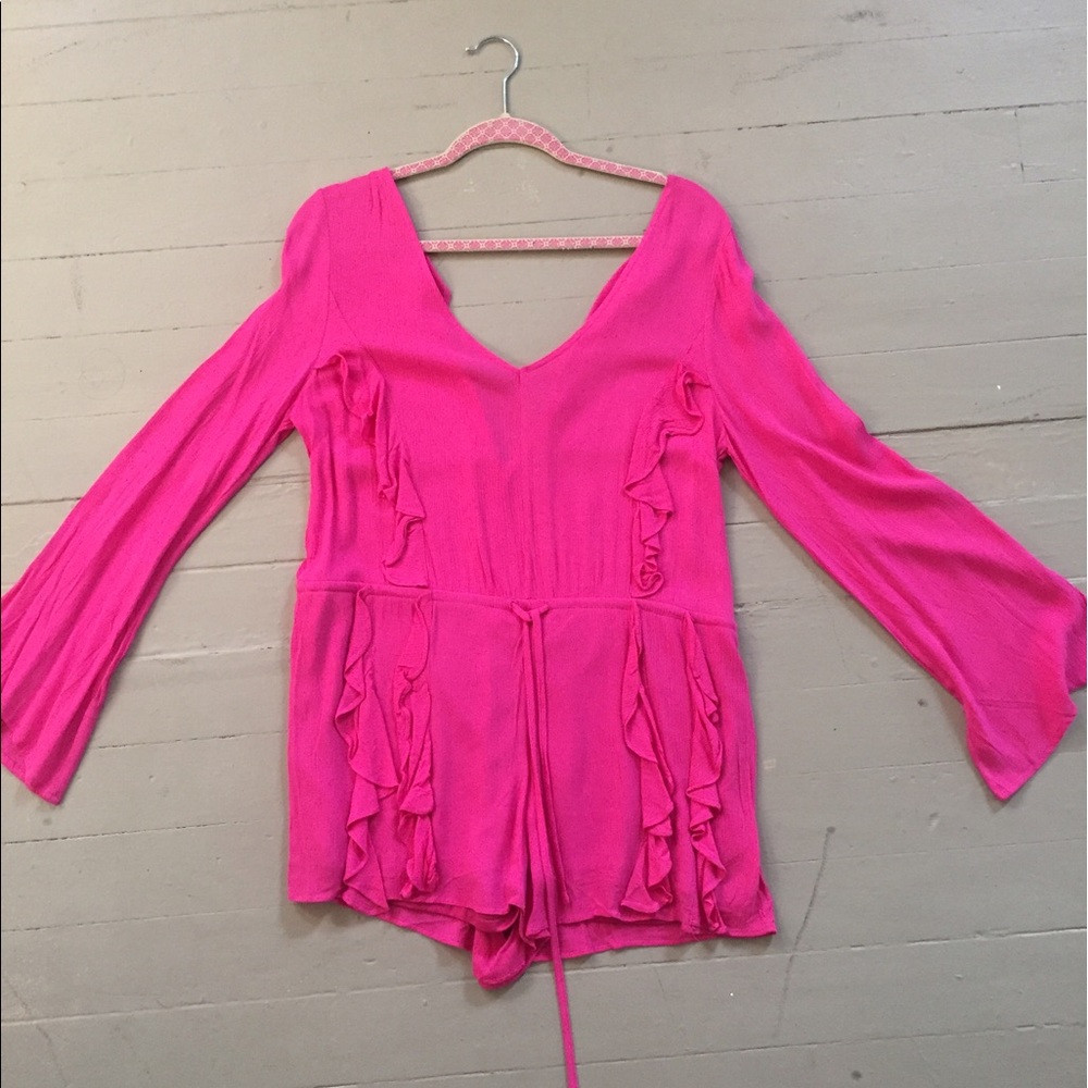 Pink Ruffle Romper