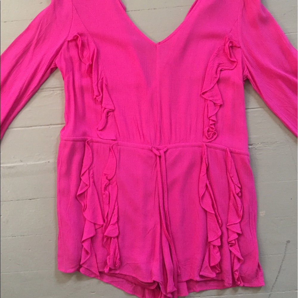 Pink Ruffle Romper - Picture 2 of 4