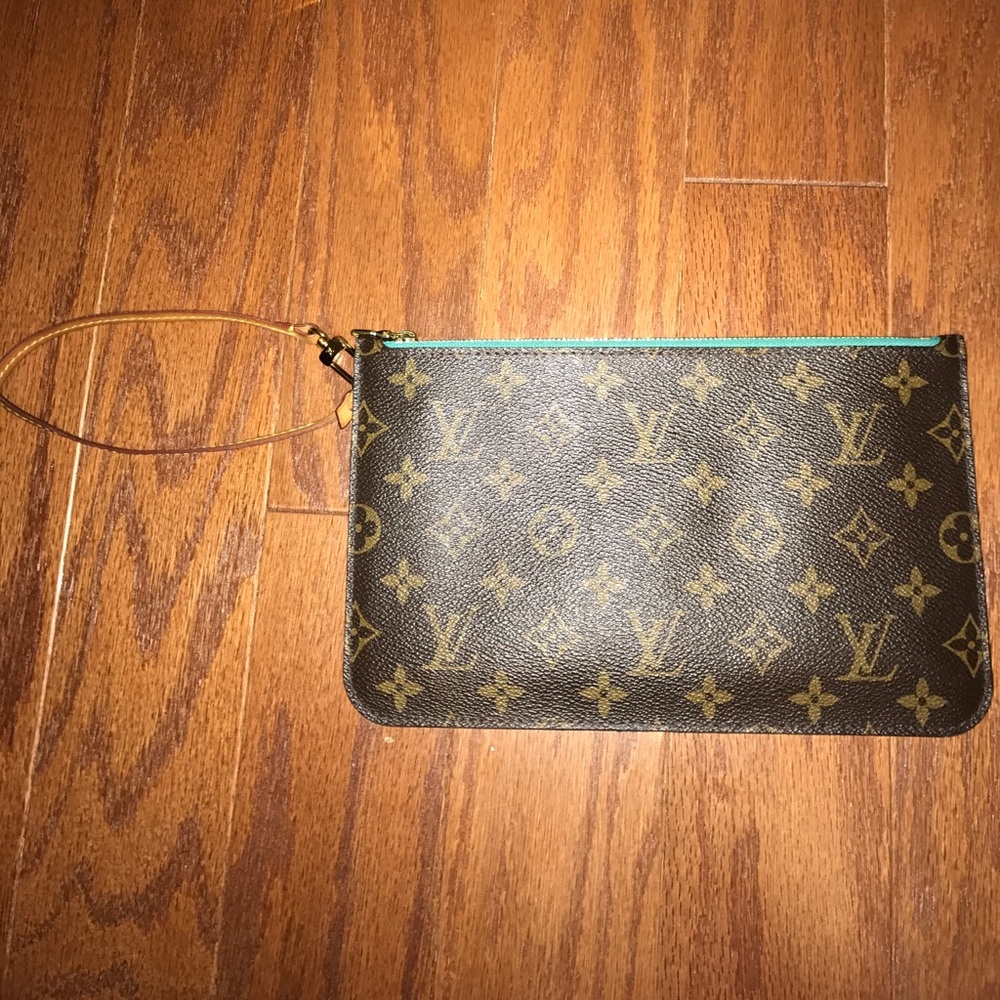 Aqua Louis Vuitton clutch