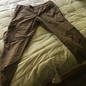 Brownish khaki cargo Chino capris
