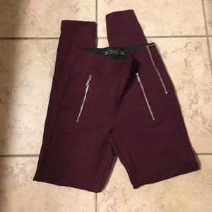 Zara zipper jeggings