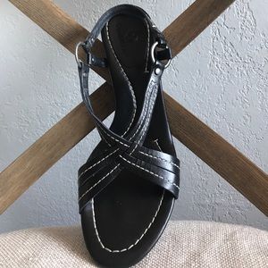 Black sling back