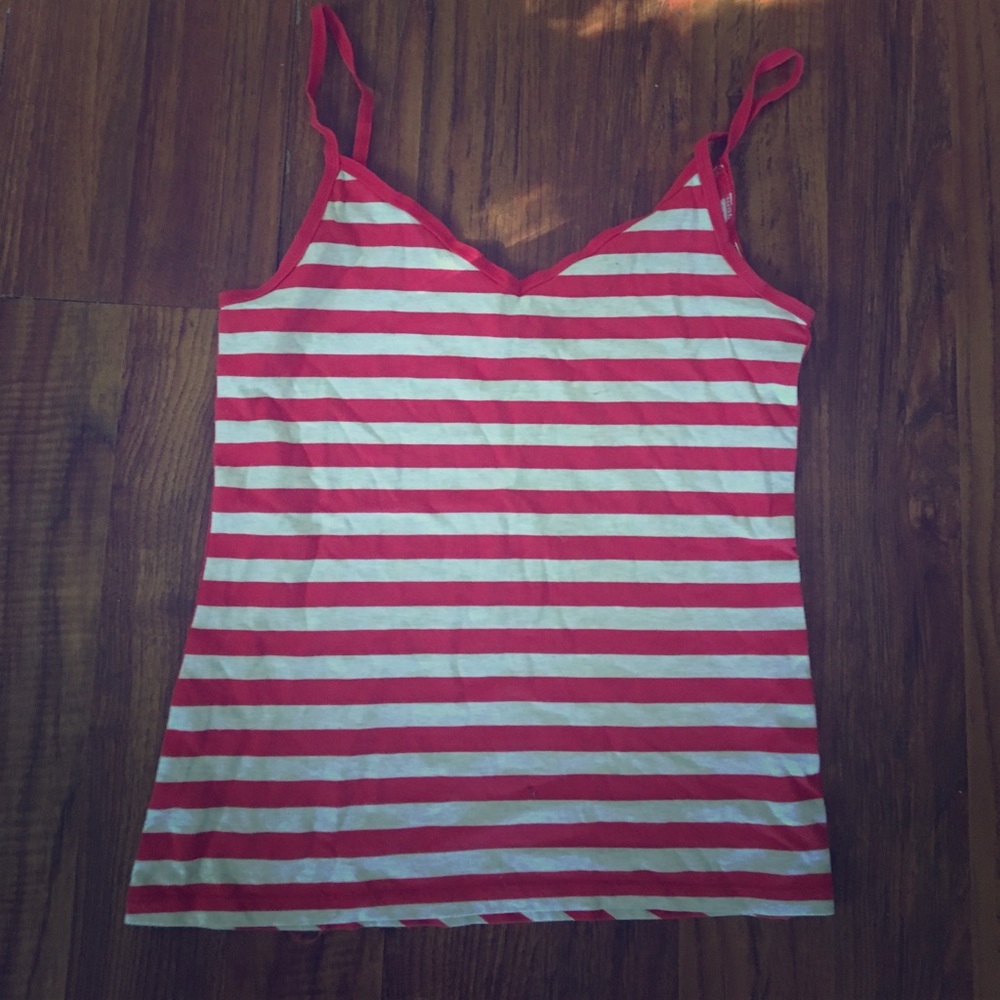 Red + White Stripe Camisole
