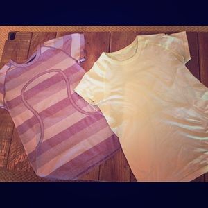 Lot of Lululemon short sleeved tops