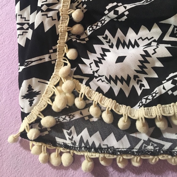 Shorts - High Waisted tribal shorts Shorts - High Waisted tribal shorts
